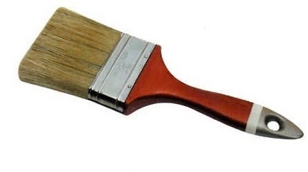 Doppel gekochte weiße Bristie-Bürste mit Kunststoffgriff für Künstler