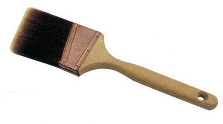 Konischer PBT-Chip-Pinsel mit schwarzen Borsten und Naturholzgriff