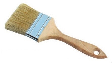 Weiße Polyester-Borstenbürste 3-Zoll-Chip-Bürste Naturholzgriff
