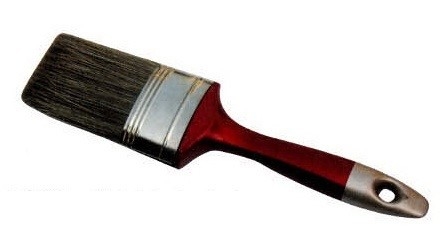 Personalisierter Polyester-Ziegelpinsel mit weißen Borsten 50 mm