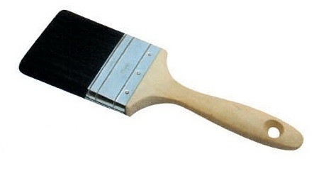 Hohler Synthetik-Pinsel mit schwarzen Borsten, Polyester-Filament