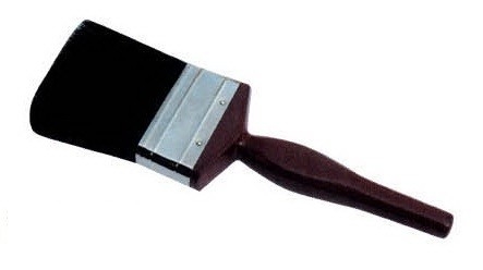 6 mm Pinsel mit schwarzen Borsten und lackiertem Holzgriff