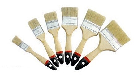 2&quot; Pinsel mit weißen Borsten und Holzgriff