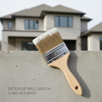 3 Zoll Pinselbreite Außenwandfarbe Pinsel Holzgriff Ideal für eine glatte Abdeckung auf großen Flächen und Außenwänden