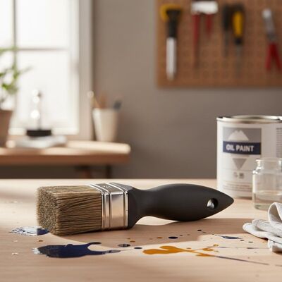 Synthetische Bristle Material Hausfarbe Bürste Ergonomische Gestaltung geeignete Öl-basierte Farben bietet Leistung und Komfort
